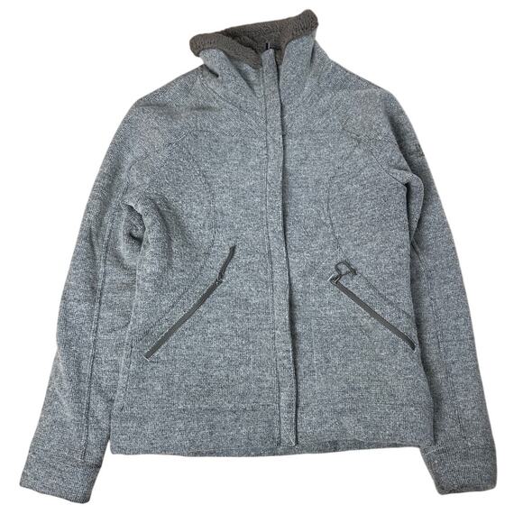 The North Face Sweaters - The North Face Gray/Brown Lined Women Sherpa Size Small